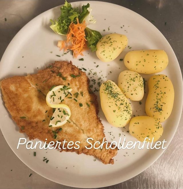 Paniertes Schollenfilet im Gulfhof